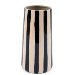 Add a touch of sophistication to your home with our sleek and stylish Neutral Stripe Vase. 