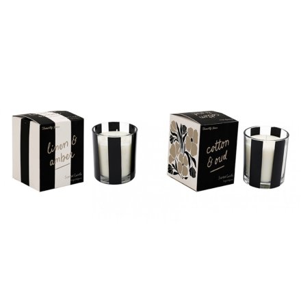 2/a Black Striped Candle