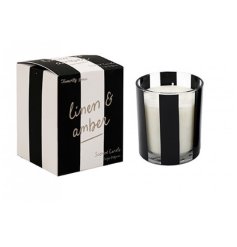 Black Striped Candle