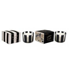 2/a Black Striped Candle