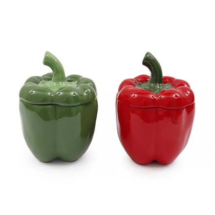 15cm Pepper Jars W/ Lid, 2/A 