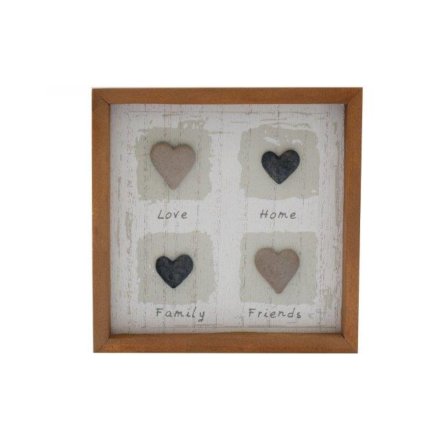 Resin Heart Frame Plaque, 15cm 
