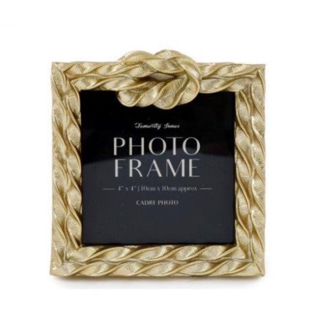 Gold Twisted 4x4 Photo Frame