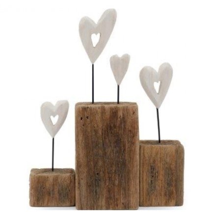 Wooden Hearts Ornament 24cm