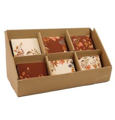 Stoneware Autumn Coasters 6/a