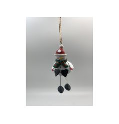 Jolly Snowman Hanging Decoration, 11cm