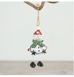 Snowman Hanging Decoration, 11cm