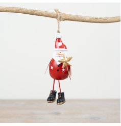 Add a touch of charm to your holiday collection with our delightful metal Santa hanger.