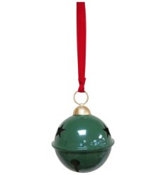2/A Green & Red Hanging Ball, 18cm 