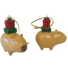 2/A Capybara Tree Hangers, 6.5cm 
