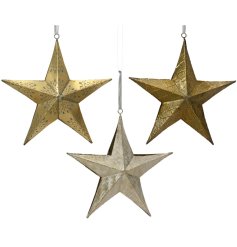 3/A Iron Star Hanging, 25cm 
