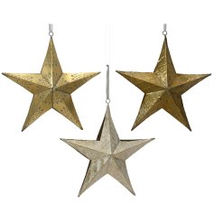 3/A iron Hanging Star Deco, 17cm 