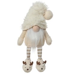 Create a cosy Christmas in the home with this gorgeous knitted gonk sitting decoration.