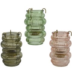 Pink & Green Tea Light Holders