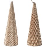 2/A Metallic And Glitter Cone Candle Paraffin, 20cm 