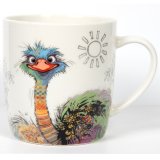 colourful bug art coffee mug 
