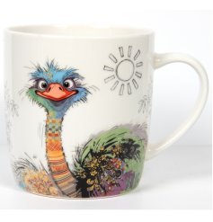 colourful bug art coffee mug 