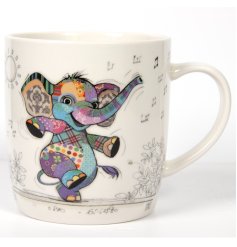 charming colourful elephant mug 