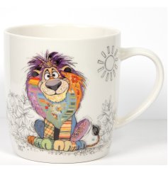 charming lion mug 