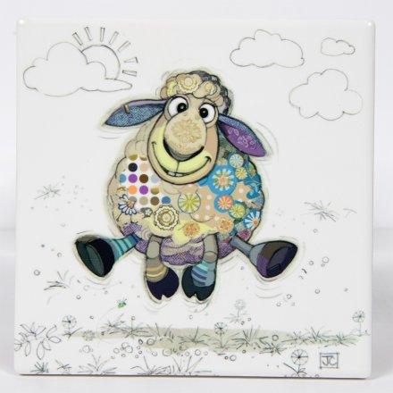 Sasha Sheep Coaster, 10cm 