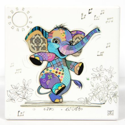 10cm Bug Art Elly Elephant Coaster