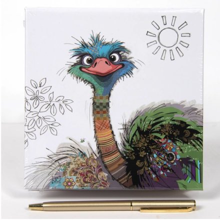 Oscar Ostrich Memo Block, 14cm 