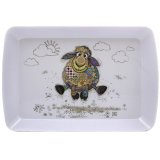 charming bug art serving tray 