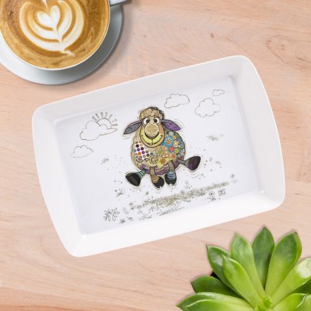 charming bug art serving tray 