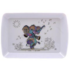 a charming elephant serving tray 