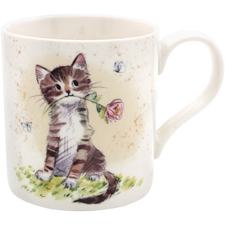 Cat With Rose Mug