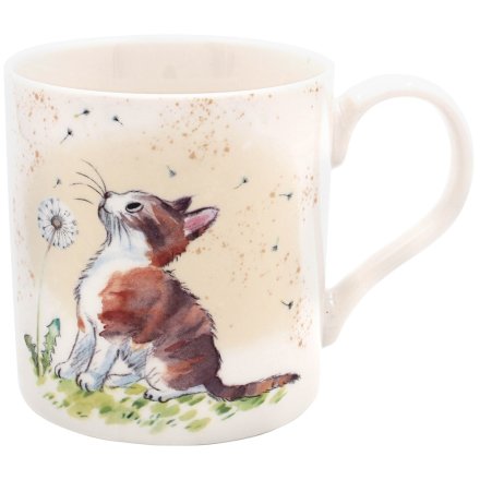 Cat With Dandelion Mug