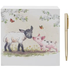 stylish note pad with pen 