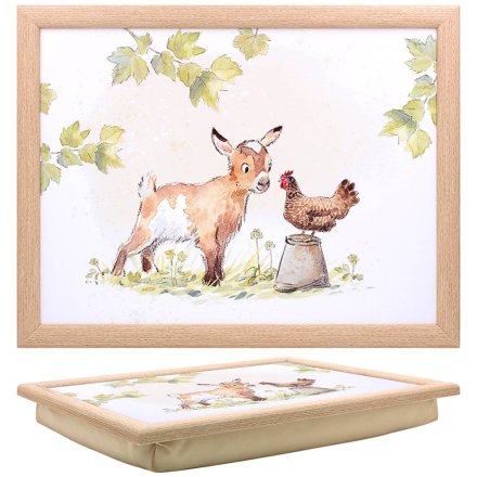 Goat & Hen Lap Tray, 44cm 