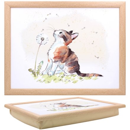 Cat With Dandelion Lap Tray, 44cm 