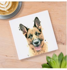 charming german shepherd coaster 