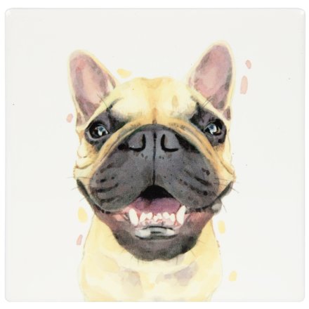 Frenchie Coaster, 10cm 