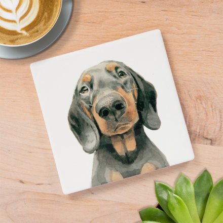 Dachshund Coaster, 10cm 