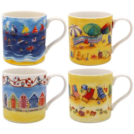 4/A Beach Mugs 