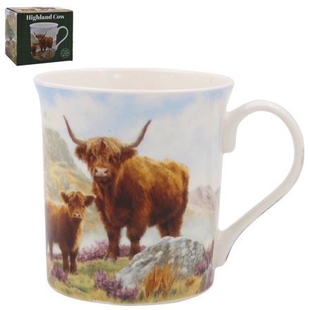 Highland Cow Mug, 13cm 