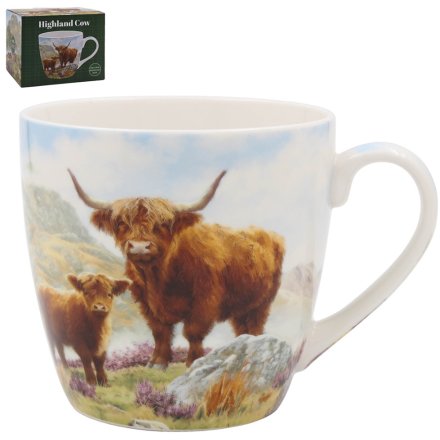 Highland Cow Breakfast Mug