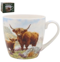 Start your day off in Scottish style with our Highland Cow Breakfast Mug