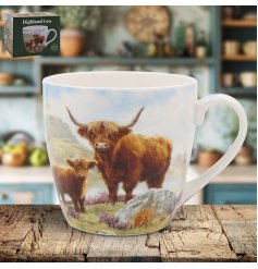 Start your day off in Scottish style with our Highland Cow Breakfast Mug