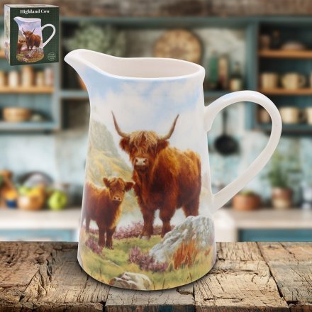 Highland Cow Jug, 15cm 