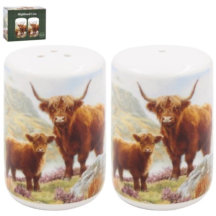 Highland Cow Salt & Pepper, 5cm 