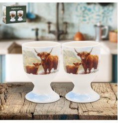 Add a touch of Scottish charm to your mornings with our Highland Cow Egg Cups - the perfect way to start your day!