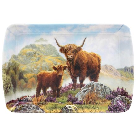 Small Highland Cow Tray, 24cm 