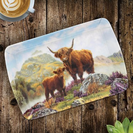 Small Highland Cow Tray, 24cm 