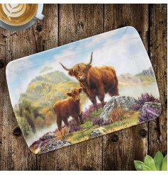 Serve up some Scottish charm with our delightful Highland Cow Tray!