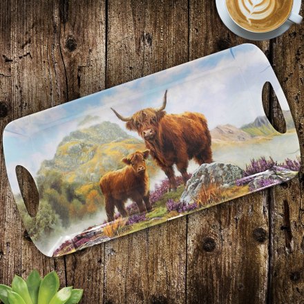 Medium Highland Cow Serving Tray, 40cm 
