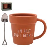 quirky plant pot themed mug set 